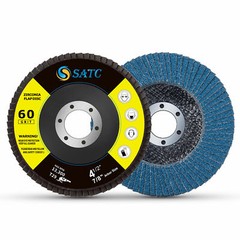 10 Pack 4.5” x 7/8&Prime; Professional 60 Grit Zirconia Flap Discs Grinding Wheels T29