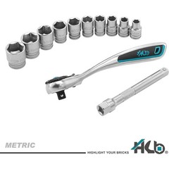 Precision Ratchet Socket Set Chrome Vanadium Steel Tool Mechanics New
