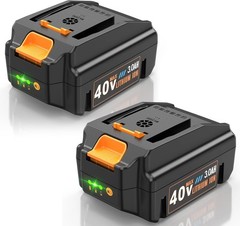 2 Pack WA3580 3.0Ah Lithium-ion Battery For Worx 40V Max WG180 WG280 WG380 WG580