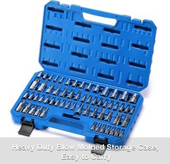 Master Torx Bit Socket and Female External Torx Socket Set, CR-V&S2 Steel 60PCS