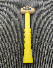 Nupla Grip Solid Brass Sledge Hammer Non Marring Non Sparking Yellow Handle