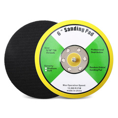1Pcs 6In Hook and Loop Flexible Backing Pad, 6&Prime; Sanding Back Pad 5/16&Prime; 24 Thread