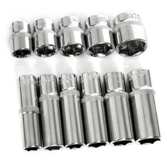 3/8&Prime; Socket Set Hex Socket Extended Square Drive Ratchet Socket Cr-v 8mm~24mm