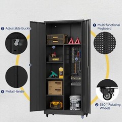 8 Pcs Garage Storage System Workshop Set Garage Cabinets for Tool Organization