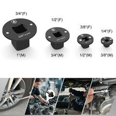 Low Profile Impact Socket Adapter Set 3/8&Prime;to1/2&Prime;,1/4&Prime;to3/8&Prime;,3/4&Prime;to1&Prime;,1/2&Prime;to3/4&Prime;