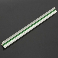 30cm/12&Prime; Solid Plastic Metric Triangular Scale Ruler Architect Engineers 1PC
