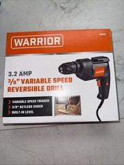 WARRIOR 3.2 Amp 3/8&Prime; Variable Speed Reversible Drill – Model #58528