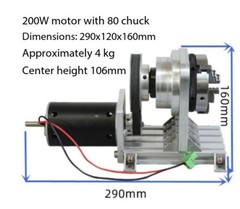 Variable-speed 80/100 Interlocking Chuck Motor for Forward and Reverse Rotation