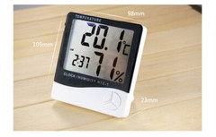 Desktop Digital LCD Temperature Humidity Meter Clock Home Thermometer Hygrometer