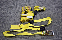 2&Prime; Ratchet Tie Down Straps w/ Loop 12000lbs Heavy Duty Made in USA 12k 6 Pack