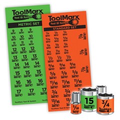 Toolmarx Socket Set Wrench Labels – Easy to Read Decals – Metric and Standard