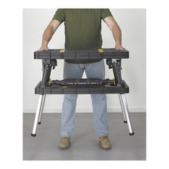 Keter Folding Work Table with Two Adjustable Clamps, 1000-Lb. Capacity, Model#
