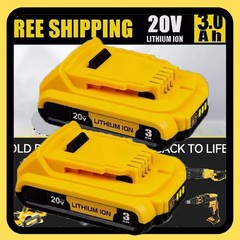2Pack For DeWalt 20V 20 Volt Max XR 8.0AH Lithium Battery DCB206-2 / Charger