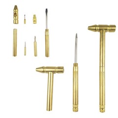 Multi Functional 6 in 1 Screwdriver Set with Magnetic Bits Golden Color