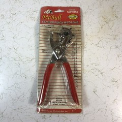 PtiBull Leather Punch w/ Coating Hand Pliers Punch Belt Holes Rubber Hand Tool