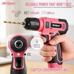 Pink Tool Set with 8V Drill Set. Complete Cordless & Rechargeable USB Electri…