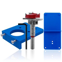 35Mm Concealed Hinge Jig Kit – Adjustable Depth Carbide Forstner Drill Bit Hinge