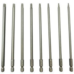 Long Torx Security Screwdriver Bit Sets 6 Inch Length T8 T10 T15 T20 T25 T27