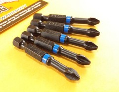 Drill Hog® #2 Phillips Insert Bits 2×2 Power Bits Impact Lifetime Warranty 5 Pc