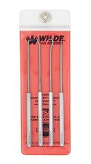 Wilde 4pc Hook & Pick Set Straight Hook Right Curved Aluminum Handle Made in USA