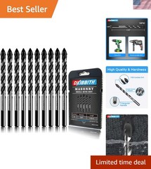 Durable 10-Piece 1/4 Inch Drill Bits Set – YG8 Tungsten Steel Alloy Tips