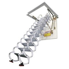9.84ft Attic Pull Down Ceiling Ladder Stairs Folding Loft Ladder 27.56 »x35.43 »