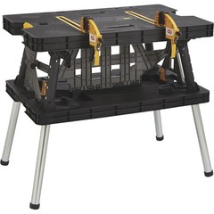 Keter Folding Work Table with Two Adjustable Clamps, 1000-Lb. Capacity, Model#