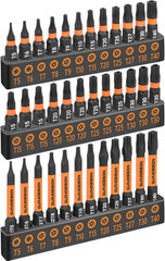 36PCS Torx Bit Set T5-T40 Tamper Proof Security Star Bits S2 Steel 1&Prime;/2.38&Prime; Kit
