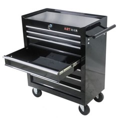 Mobile Workbench Rolling Tool storage Cabinet w/7 Drawers Single Door Tool Chest