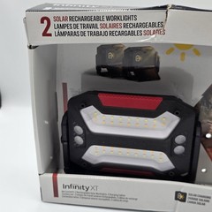 Infinity X1 3000L Solar Worklight 1-Pack USB Rechargeable Magnetic Handle Hook