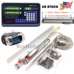 2Axis DRO 12&Prime; 36&Prime; Linear Scale Digital Readout Display Bridgeport 9X42 Table,US