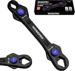 WORKPRO 12-in-1 Universal Adjustable Wrench Metric 8-19mm w/Multi-Position Heads