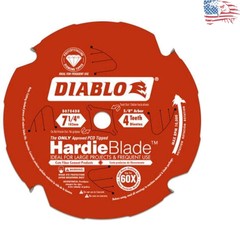 Imported PCD Tip 7-1/4&Prime; Fiber Cement Blade – Sturdy and Efficient Cutting