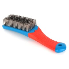 Wire Brush for Cleaning Rust & Paint Heavy Duty Stainless Steel Rubber Grip