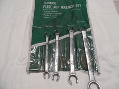 Four (4 ) Flare Nut Wrenches Open End DROP FORGED CHROME PLATED TAIWAN PO SAE