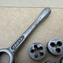 Solid Round Die Handle Forged Steel For 1” Round Made In USA W 18 Dies Ace Etc